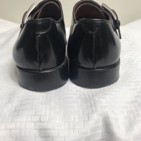 Brassboot Luxury Black Leather Monk-Strap Shoes - Picture 9 of 9